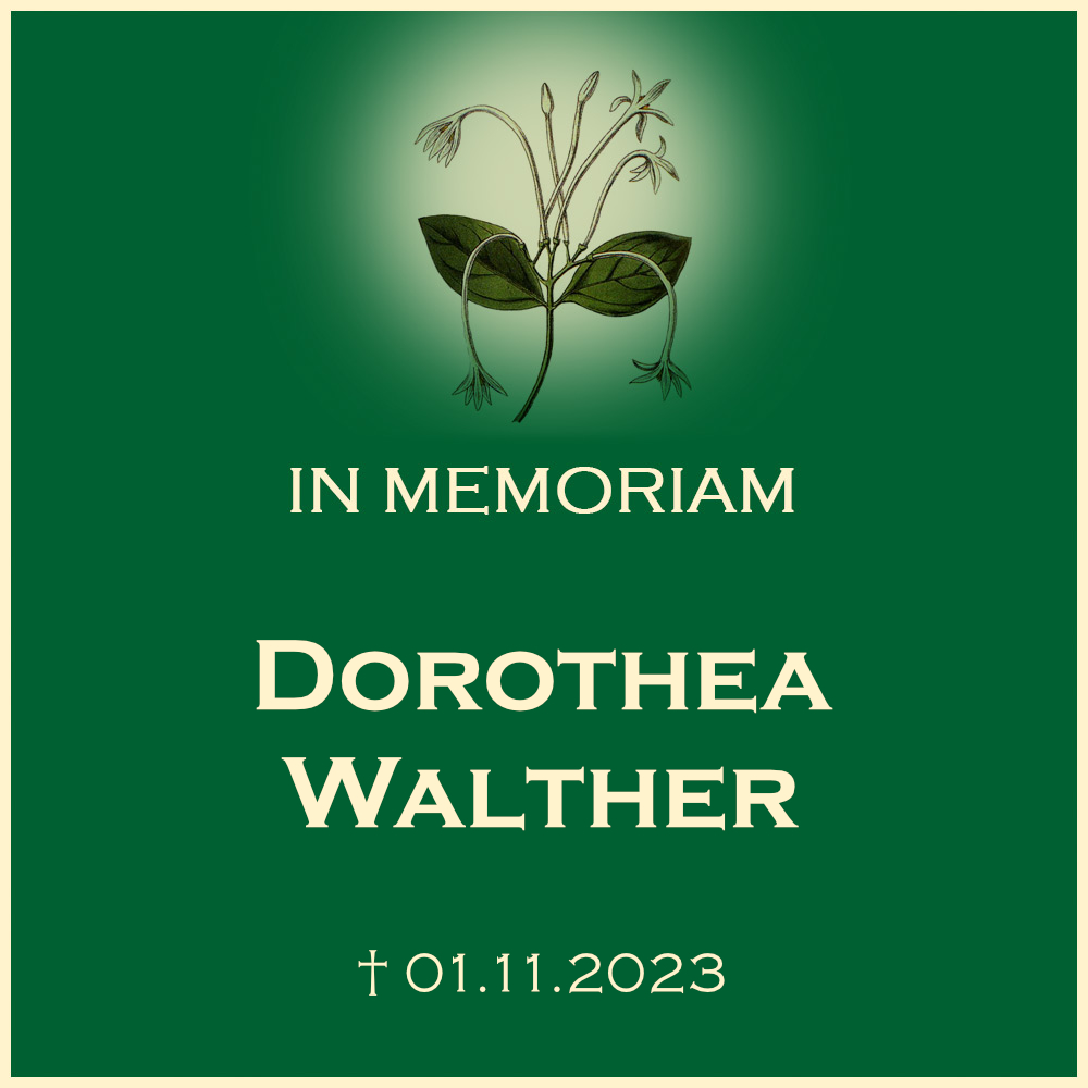 Dorothea Walther Evangelische Trauerfeier in der Sankt Anna Kirche Beisetzung Urnenwahlgrab auf dem Friedhof in 71717 Beilstein Auensteiner Strasse
