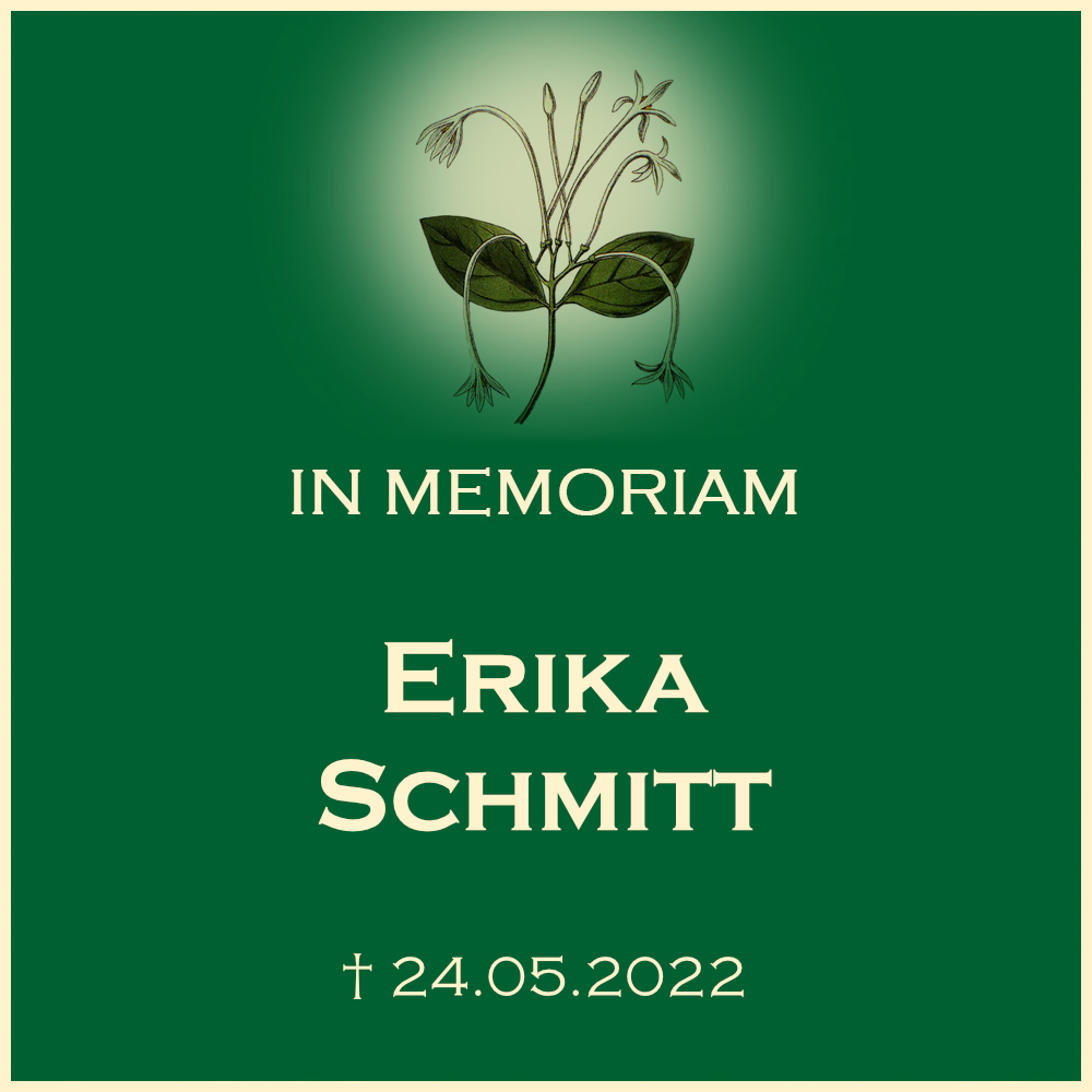 Erika Schmitt Beerdigung in 71717 Beilstein Schmidhausen Burgunderstrasse