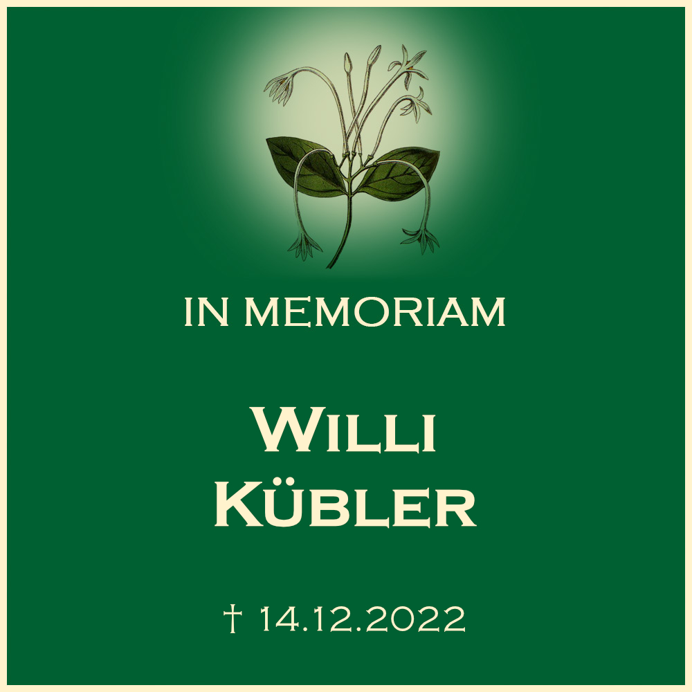 Willi Kübler Trauerfeier mit Urnenbeisetzung Friedhof in 71717 Beilstein Schmidhausen Burgunderstrasse